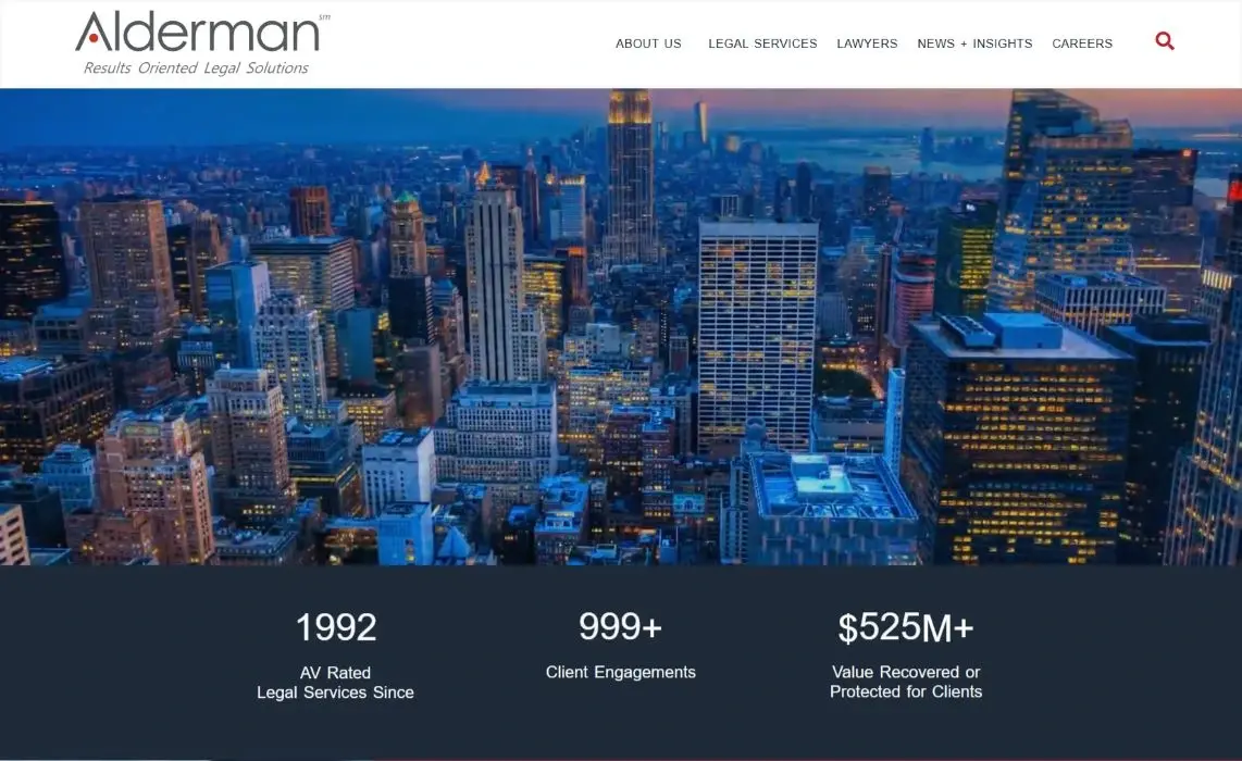 Alderman's website design